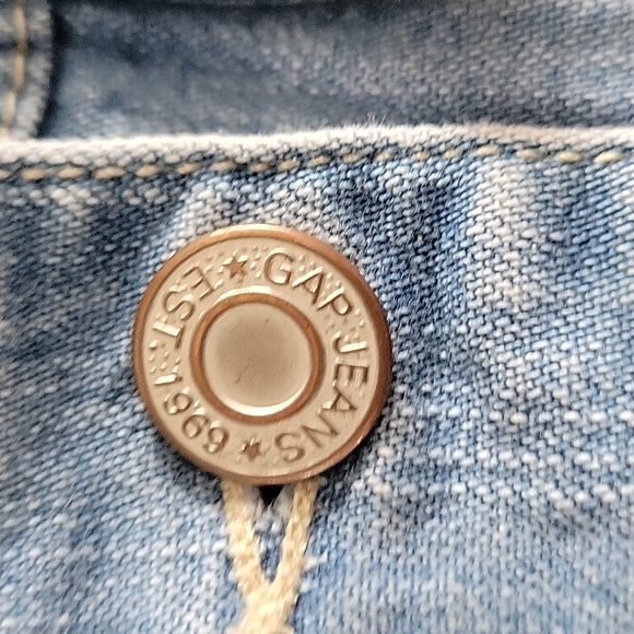 HP 😊 Vtg Girl's Gap Kids Confetti Pink Trim Blue Jean Jacket Sz XL 12 - Picture 4 of 6